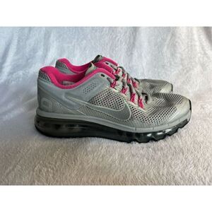 Nike Air Max 2013 Gray Pink Women’s Sz 7 Running Shoes 579585-066